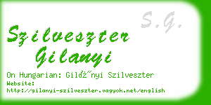 szilveszter gilanyi business card